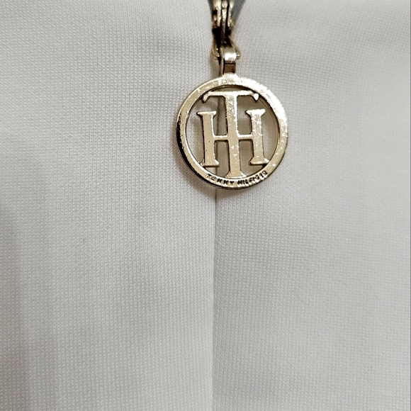 Tommy Hilfiger Nwot White/Black Colorblock Flutter Cap Sleeve Scuba Sheath Dress - Picture 16 of 16